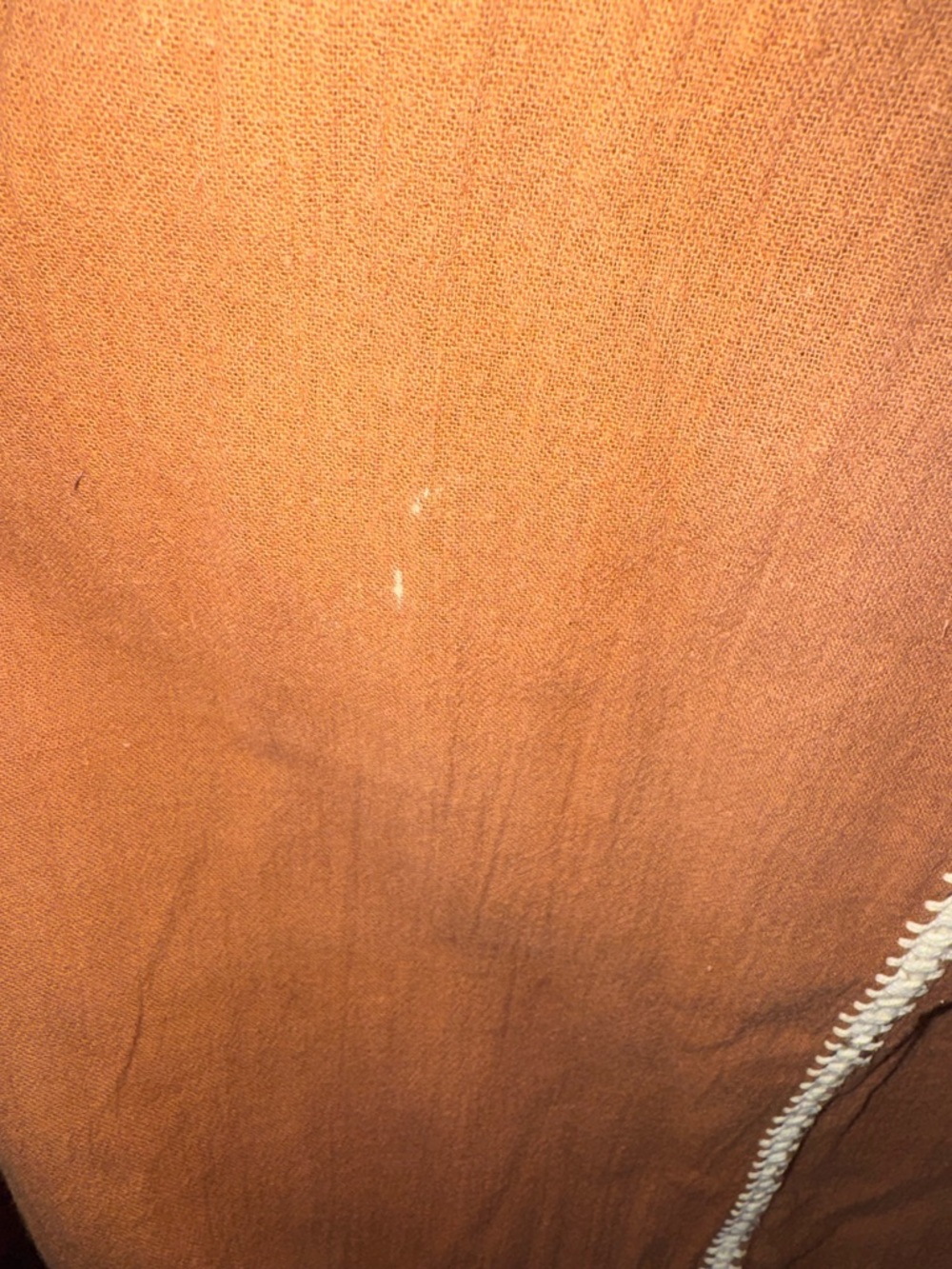 Vintage 1970s cotton and crochet skirt with fringe - Picture 4 of 8